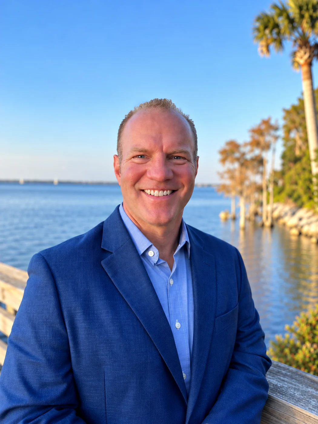 Christopher M. Perry by the waterfront